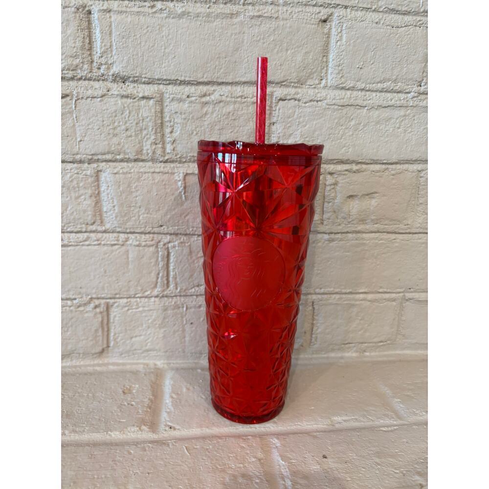 Starbucks Red Diamond Prism Crystal Holiday Venti 24oz Tumbler